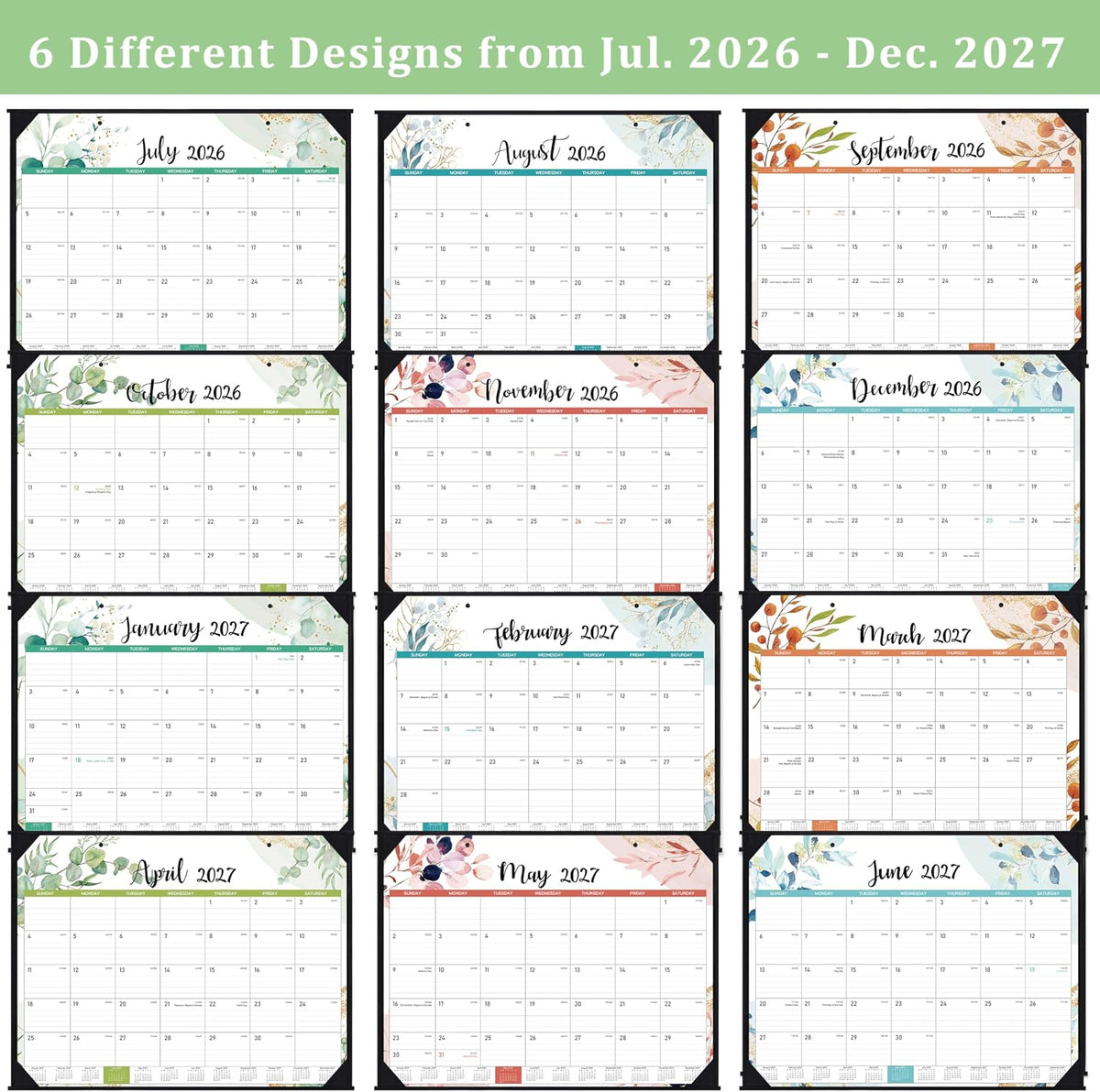 2027Desk Calendar - 2027 Large Desk Calendar, Jan. 2027 - Dec. 2027