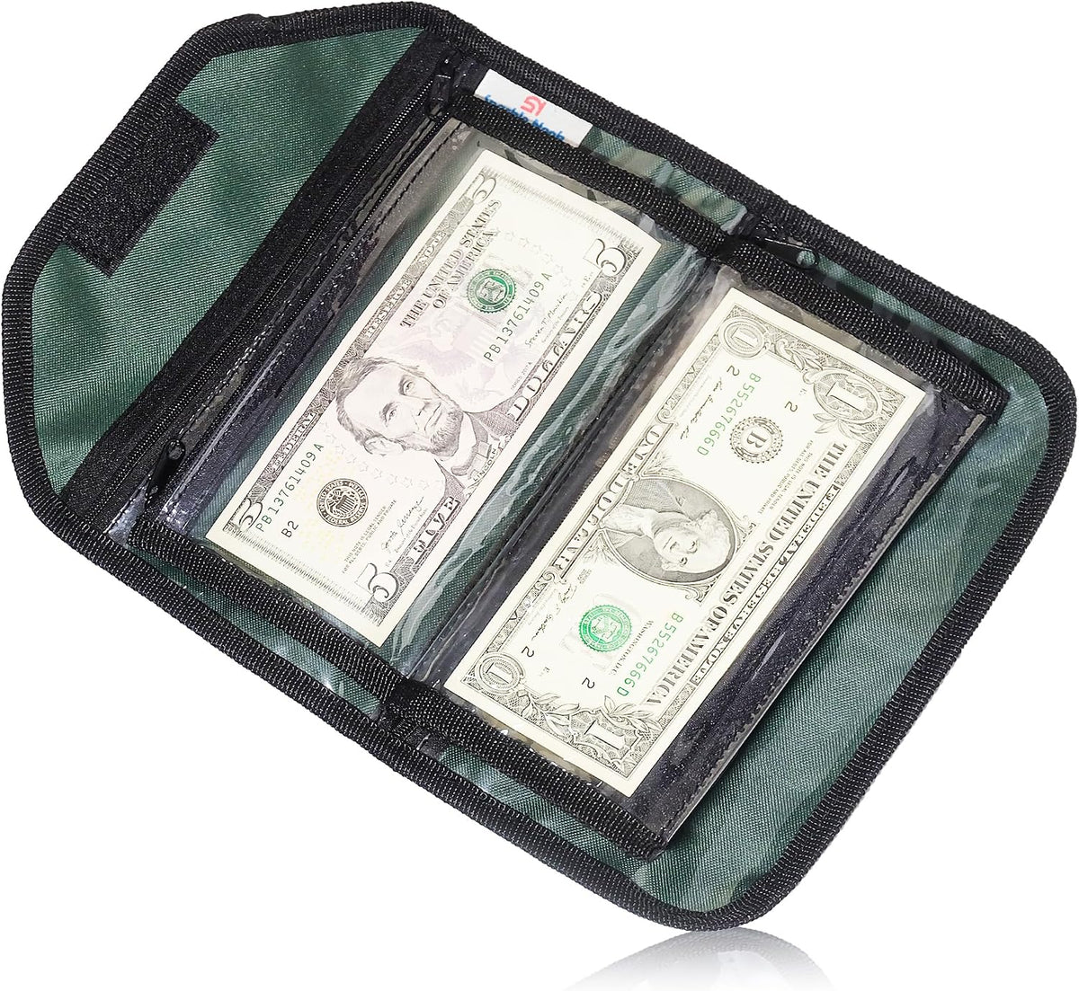 Multipack Pouch Organizer - 6 Zippered Money Envelopes for Cash Management and Budgeting