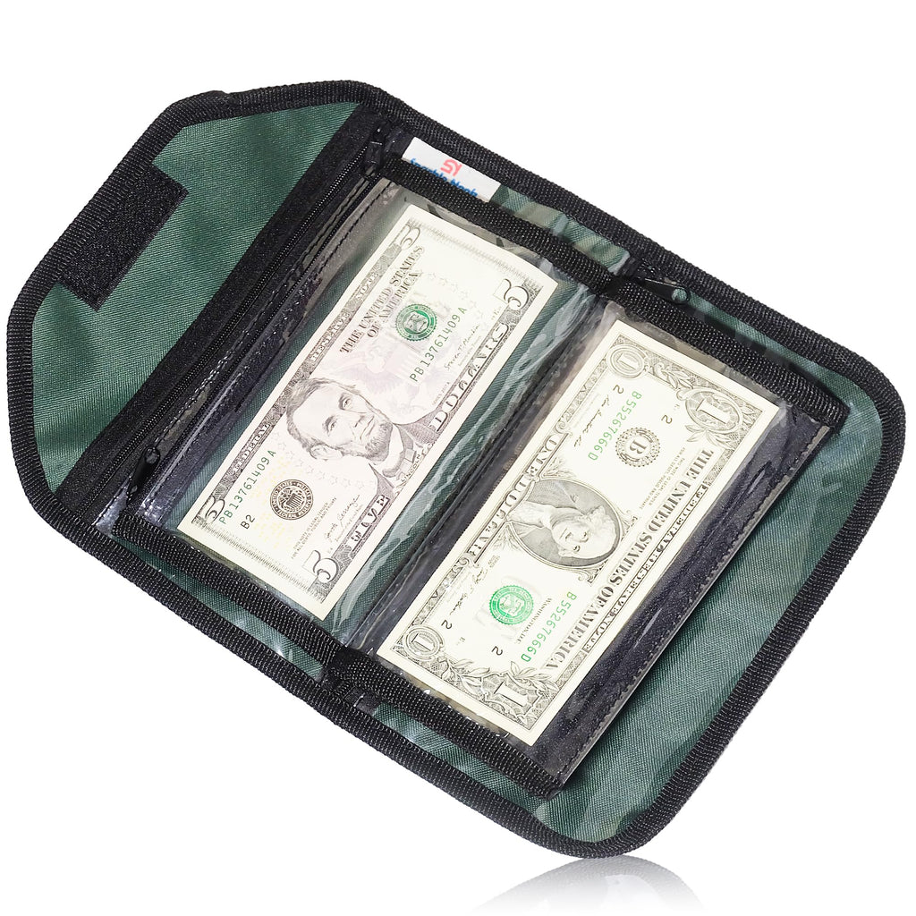 Multipack Pouch Organizer - 6 Zippered Money Envelopes for Cash Management and Budgeting