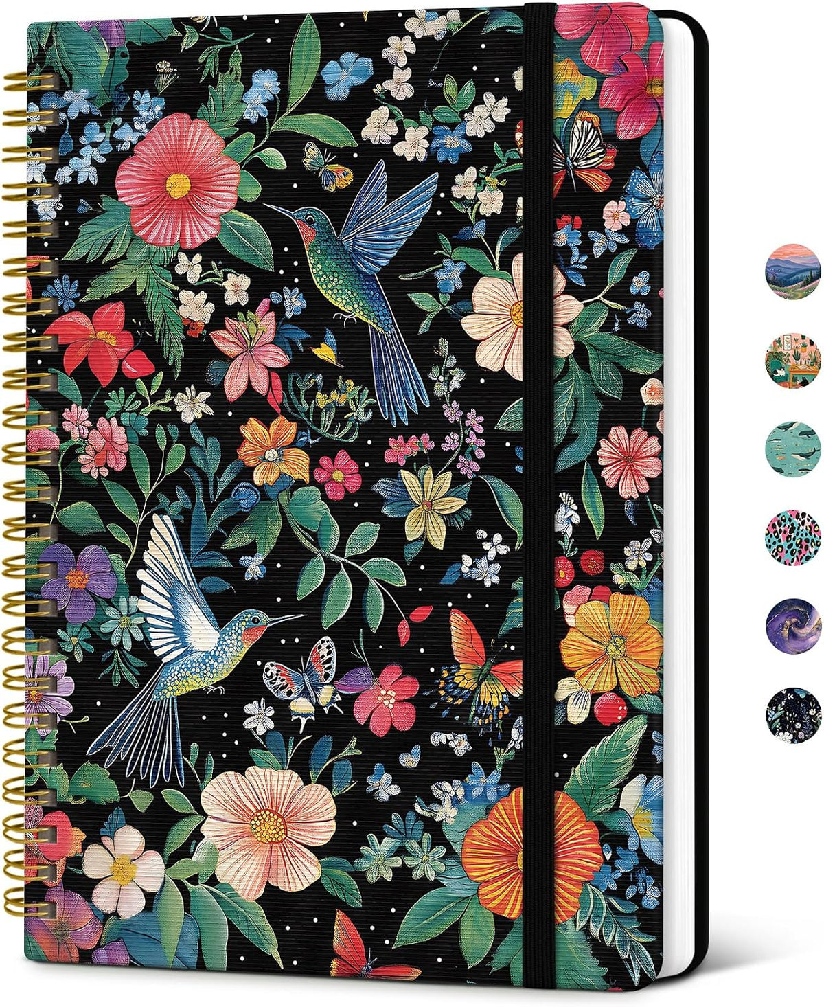 Taja Pretty Journal for Women, A5 Spiral Notebook, Hardcover College Ruled Journal