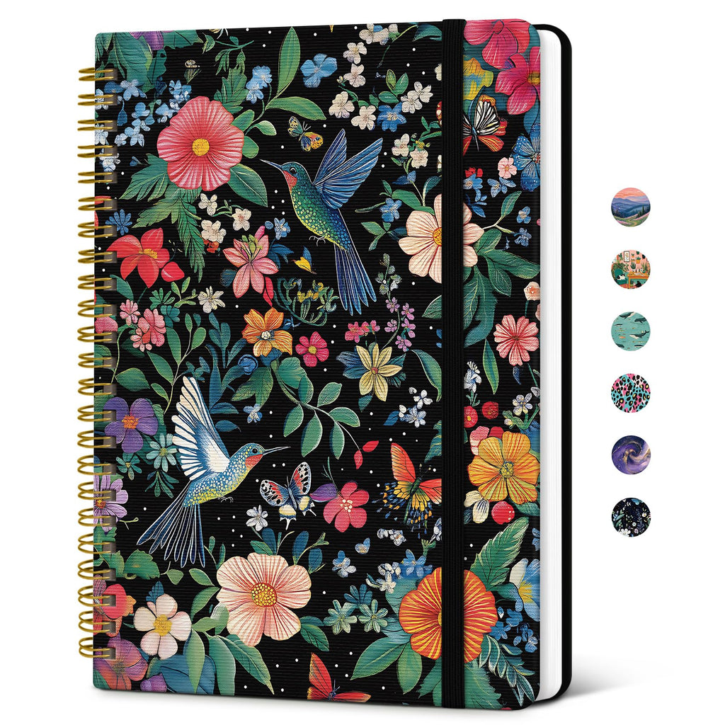 Taja Pretty Journal for Women, A5 Spiral Notebook, Hardcover College Ruled Journal