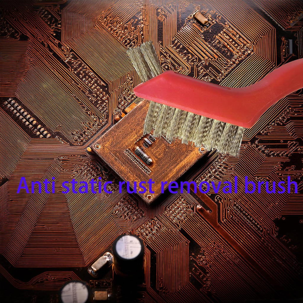 6 Pcs Brass Wire Cleaning Brush Set, Anti-Static Non-Scratch Polishing Brushes for