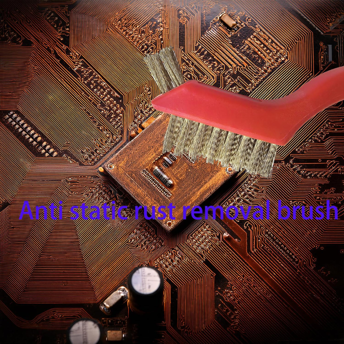 6 Pcs Brass Wire Cleaning Brush Set, Anti-Static Non-Scratch Polishing Brushes for