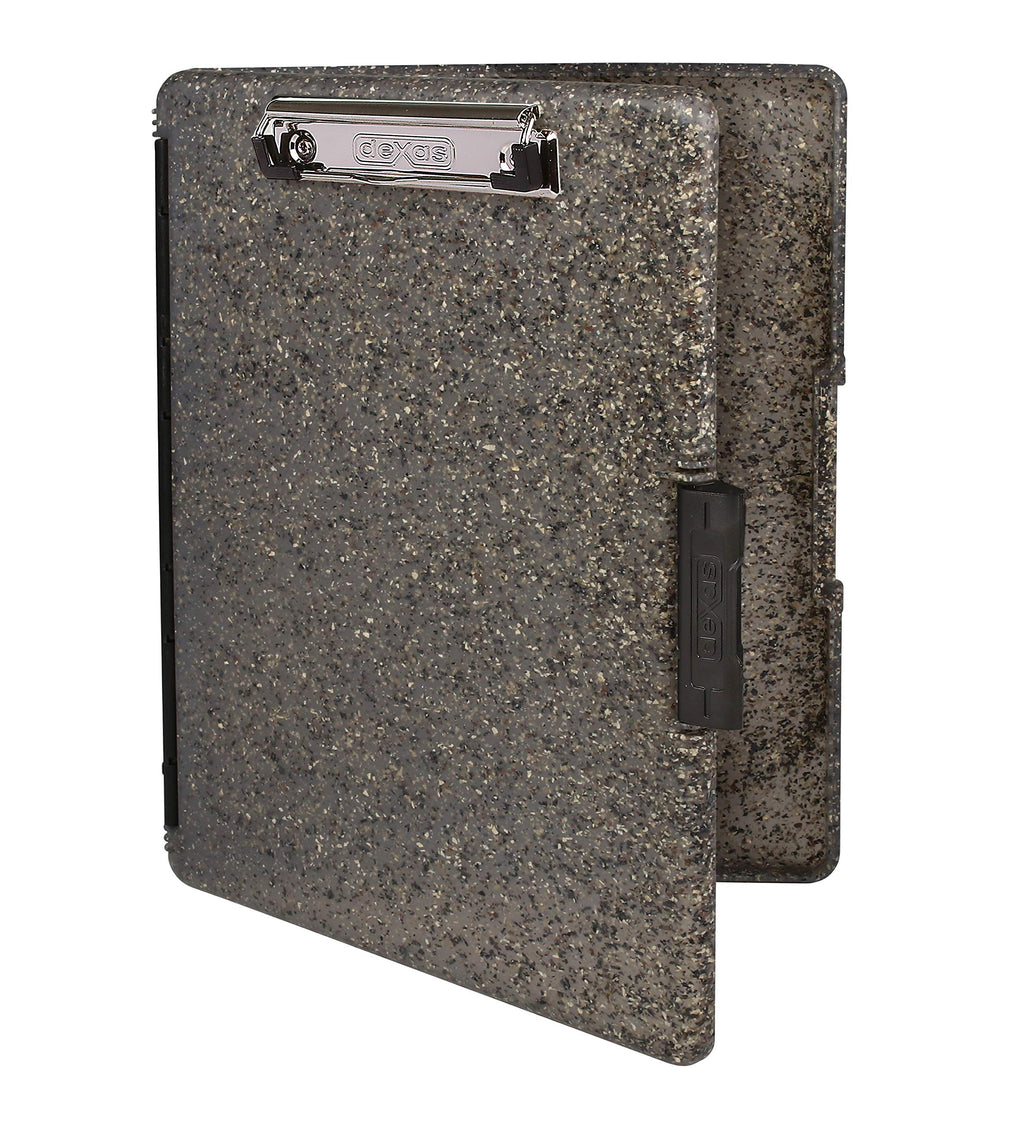 Dexas Slimcase 2 Plastic Clipboard with Storage and Side Opening, Neon Green
