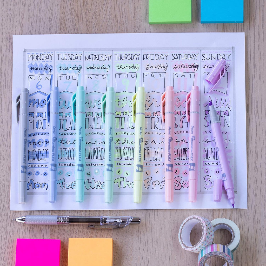 Pentel Illumina Flex Twin Tip Highlighter, Dual-Tip Marker Highlighter