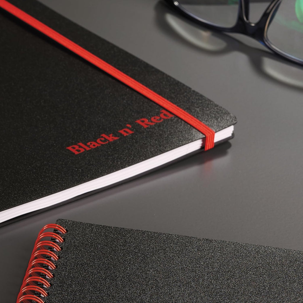 Black n' Red Notebook, Business Journal, 8-1/4" x 5-7/8", 70 Sheets, Ruled, Optik Paper