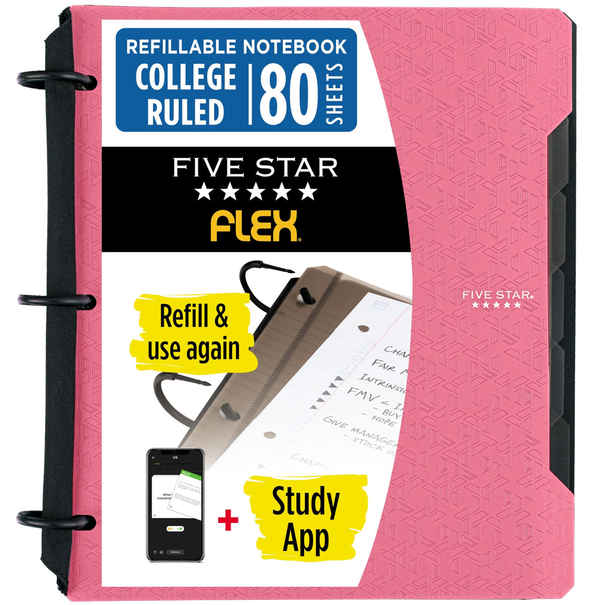 Five Star Flex Refillable Notebook + Study App