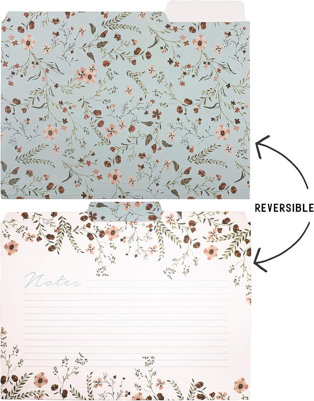 Steel Mill & Co. Set of 6 File Folders, Woodland Floral