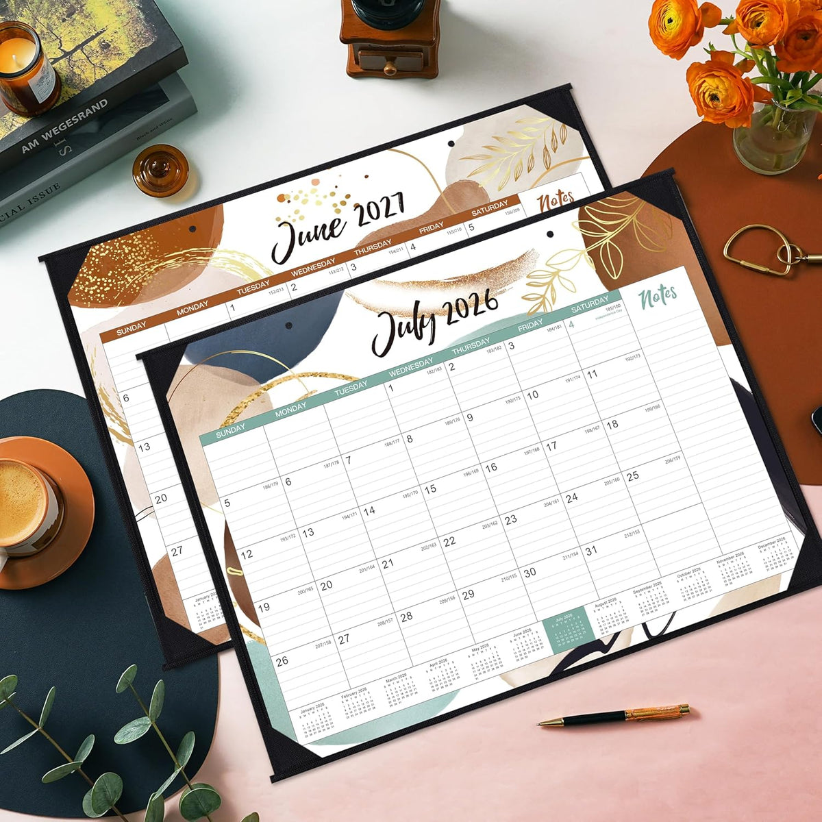 2026-2027 Desk Calendar - Desk Calendar 22'' x 17'', Jul 2026 - Dec 2027