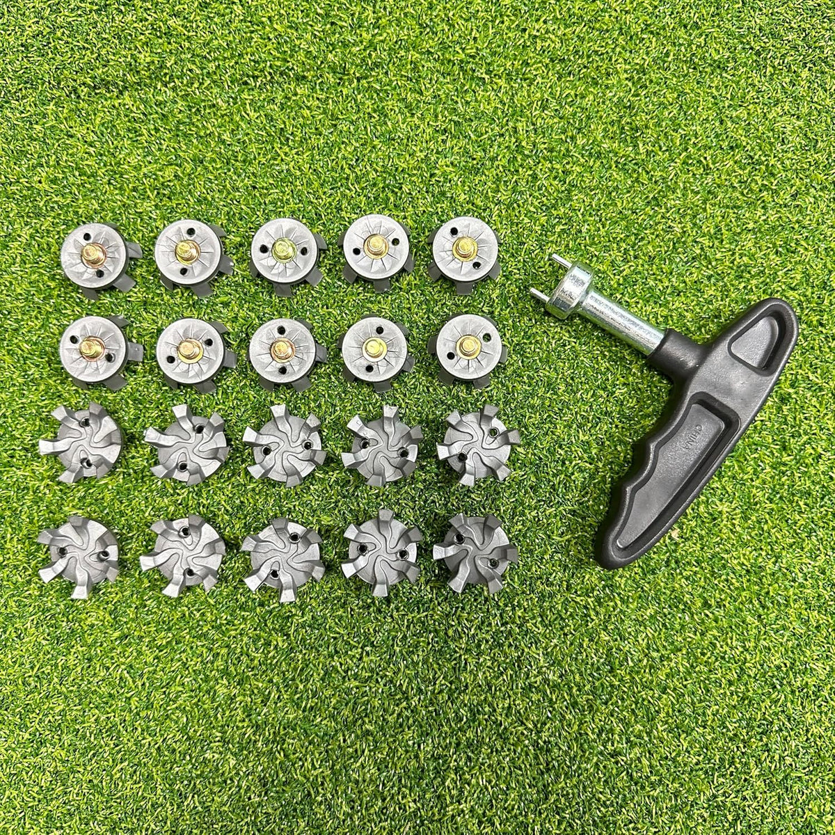 21 Pcs Golf Shoe Spikes Replacements Set with 20 Cleats and 1 Spanner