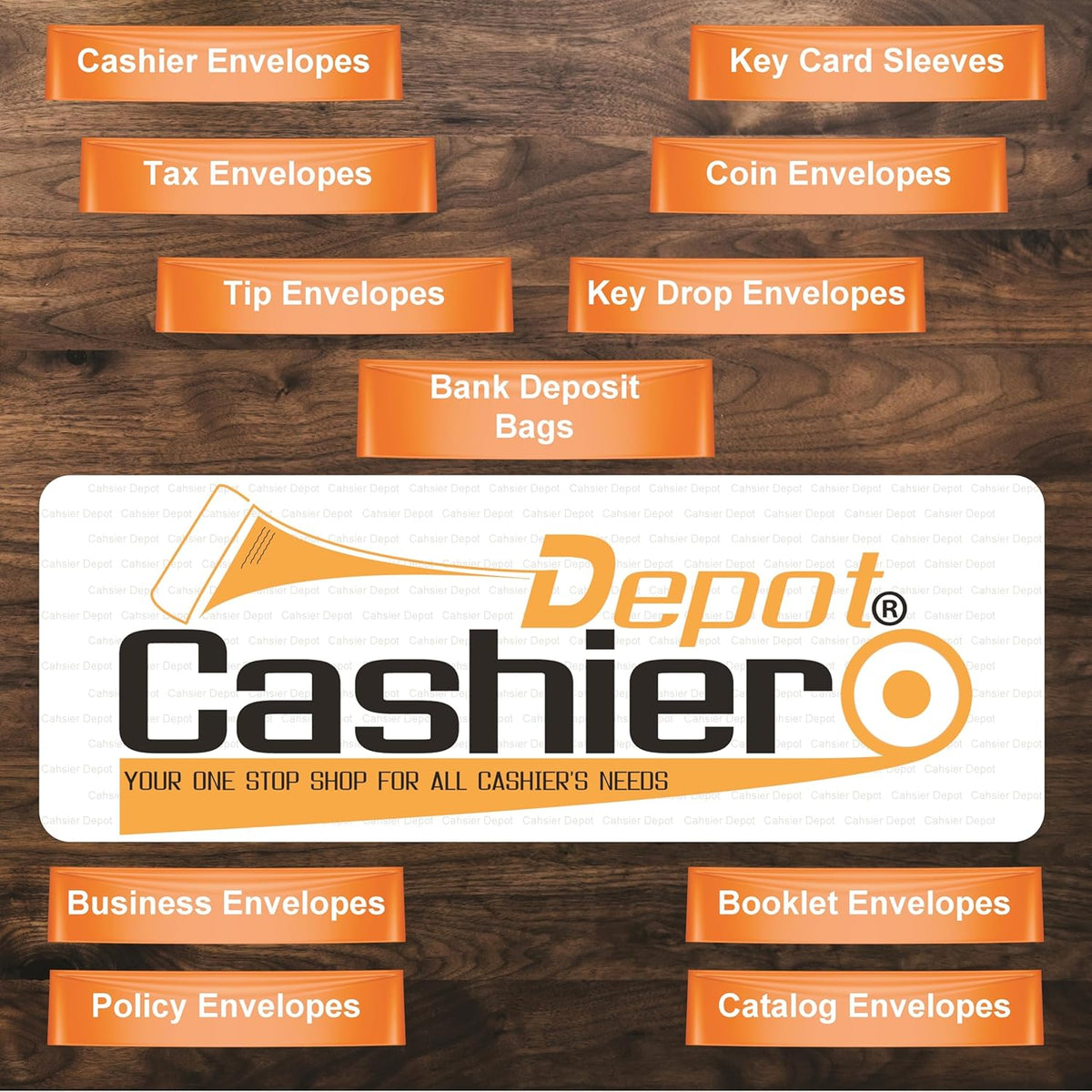 100 Cashier Depot - #10 Business Envelopes with Left Window, 4 1/8 x 9 1/2 Inches