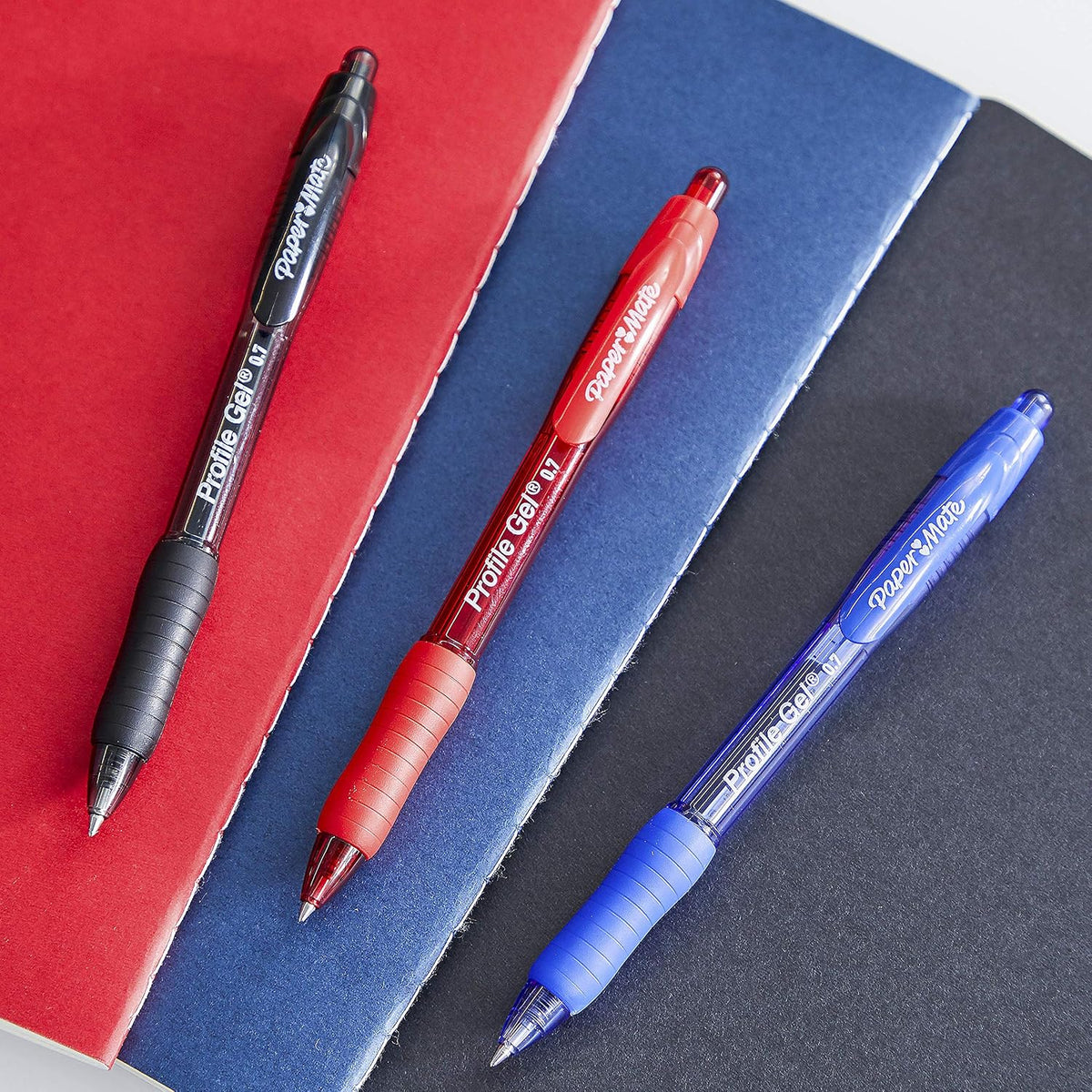Paper Mate Profile Gel Pens, Retractable, Medium Point (0.7mm), Blue Ink